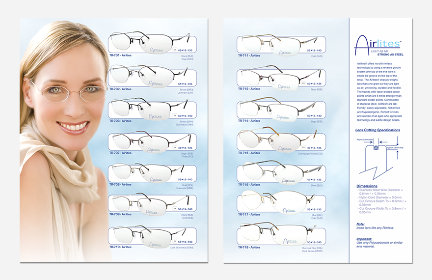Totally rimless eye wear catalog lyle morris